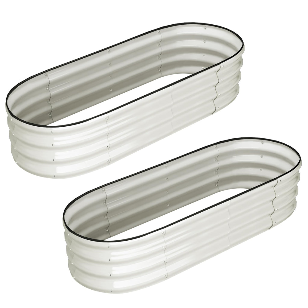 White Galvanized Raised Garden Beds — 2-Pack — product image 1