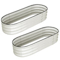 White Galvanized Raised Garden Beds — 2-Pack — product image 1