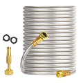 100 ft Stainless Steel Garden Hose with Brass Nozzle — product image 1