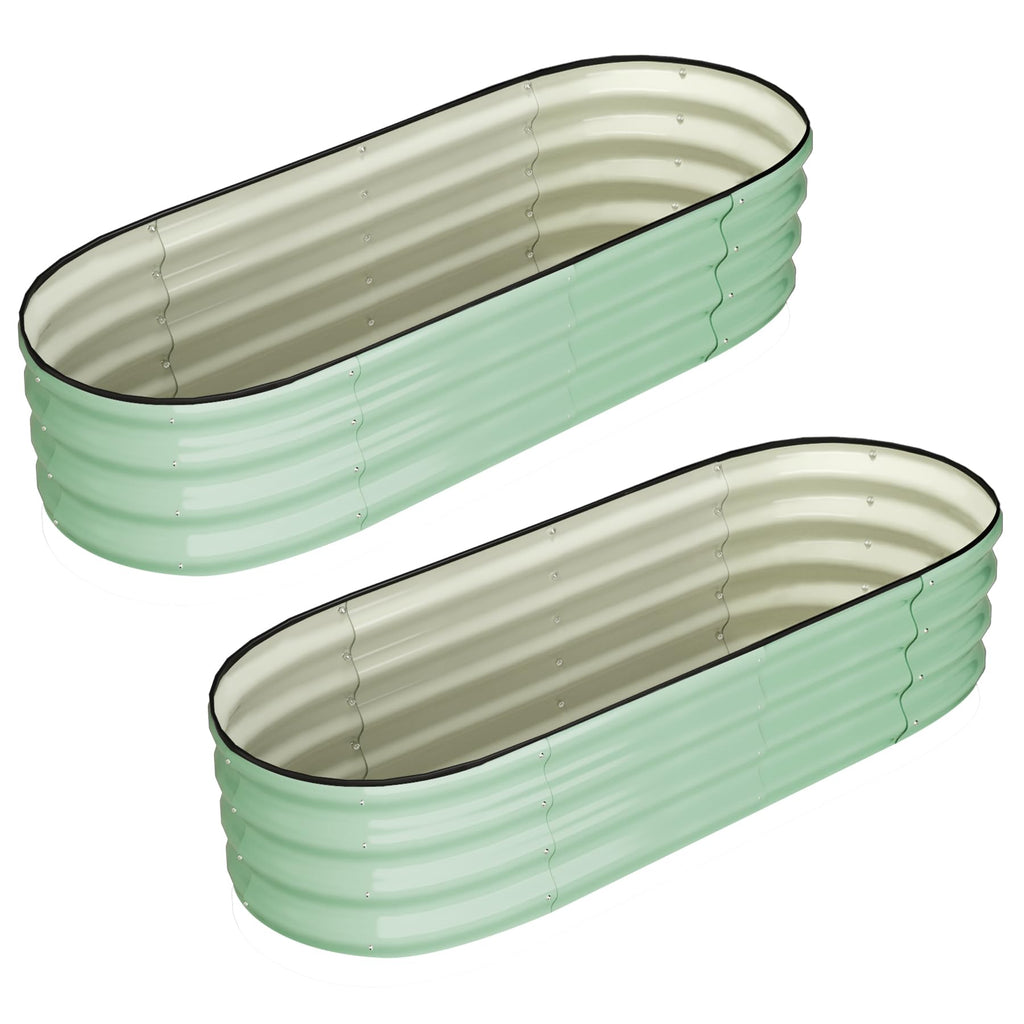 Green Galvanized Raised Garden Beds — 2-Pack — product image 1