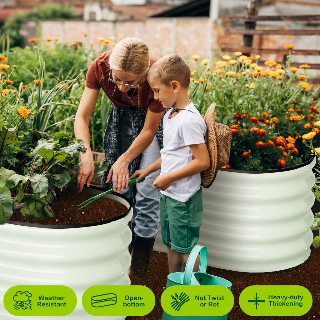 White Galvanized Raised Garden Beds — 2-Pack — product image 2