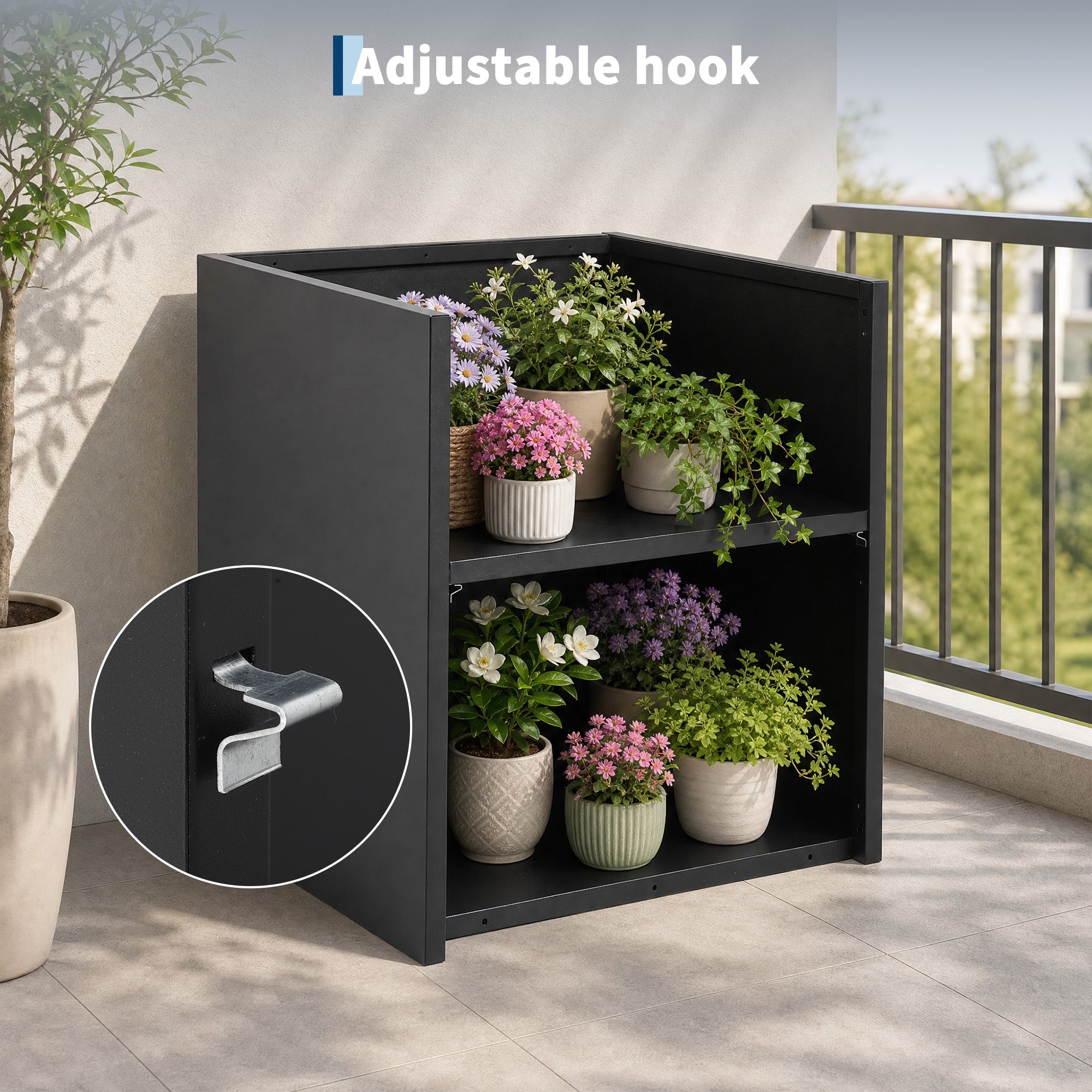 20-Inch Square Metal Planter Box — product image 3