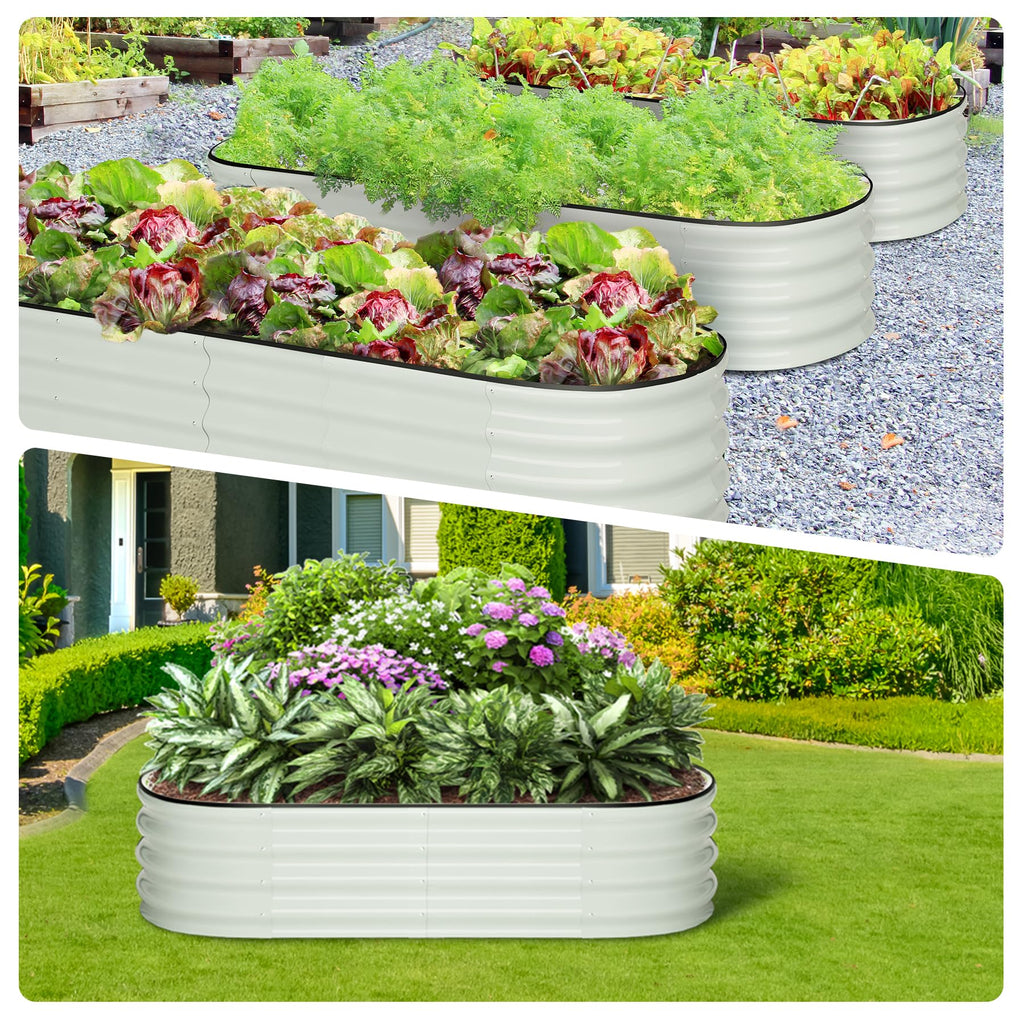 White Galvanized Raised Garden Beds — 2-Pack — product image 3